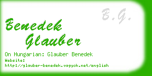 benedek glauber business card